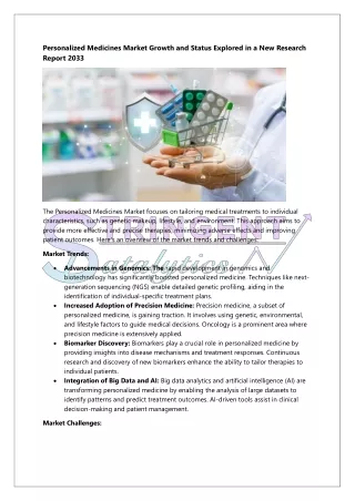 Personalized Medicines Market