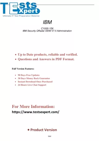 Dominate C1000-156 IBM Security QRadar SIEM V7.5 Exam