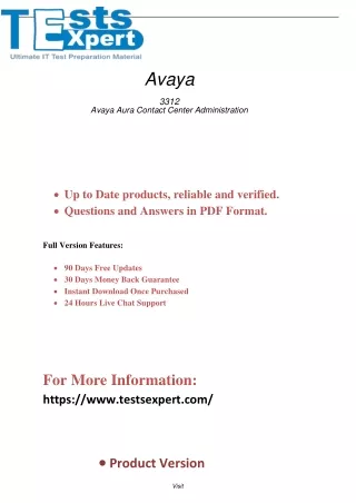 Maximize Success Ace 3312 Avaya Aura Contact Center Admin Exam