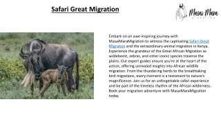 Safari great migration