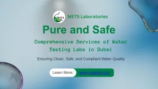 Comprehensive Services of Water Testing Labs in Dubai