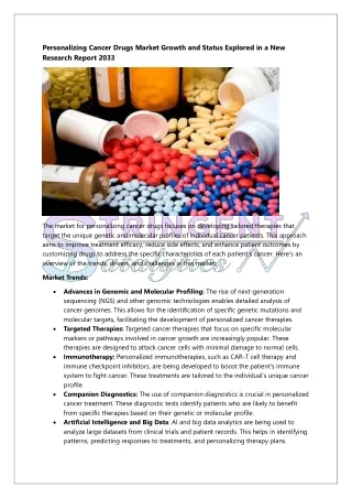 Personalizing Cancer Drugs Market