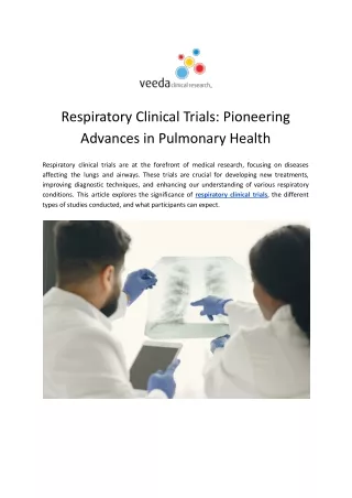 Respiratory Clinical Trials