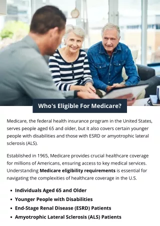 Who's Eligible For Medicare?