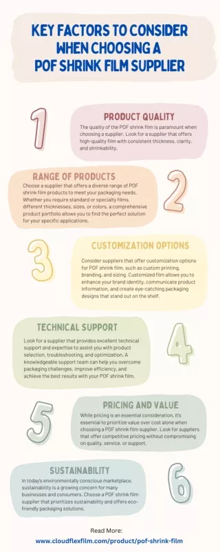 Key Factors to Consider When Choosing a POF Shrink Film Supplier [Infographic]