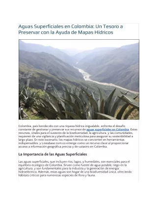 aguas superficiales Colombia