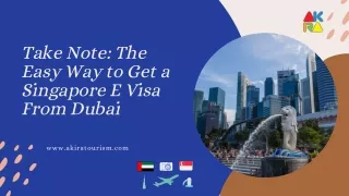 Take Note The Easy Way to Get a Singapore E Visa From Dubai