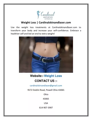 Weight Loss  Cardinalskinandlaser