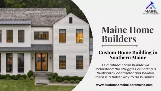 Home Builders Portland Maine - Maine Home Builders