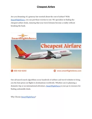 Cheapest Airfare