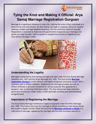 Marriage registration Gurgaon