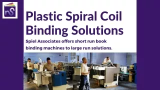 Plastic Spiral Coil Binding Solutions - Spiel Associates