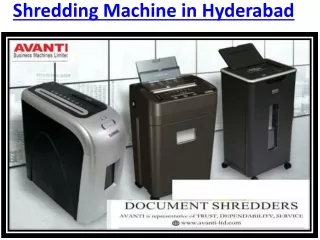 Shredding Machine Manufacturers - Avanti ltd in India