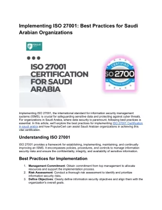 Implementing ISO 27001_ Best Practices for Saudi Arabian Organizations