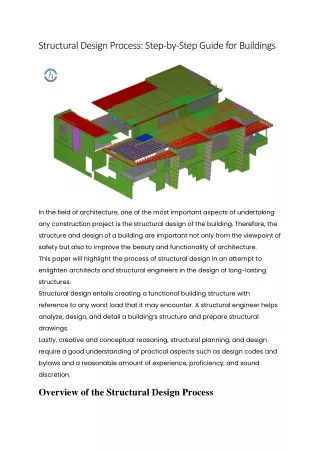 Structural Design Process: Step-by-Step Guide for Buildings