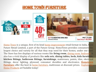 Hometown furniture in India