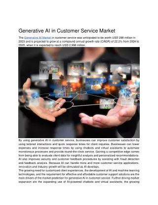 Generative AI in Customer Service Market
