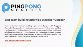 Best team building activities organiser Gurgaon