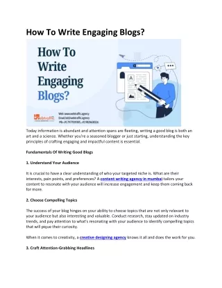 How To Write Engaging Blogs