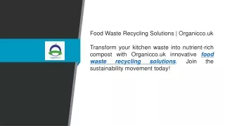 Food Waste Recycling Solutions  Organicco.uk