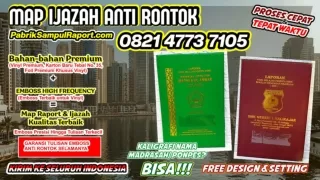 0821-4773-7105 Sampul Raport Paud Map Ijazah di Dogiyai