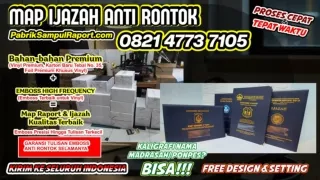 0821-4773-7105 Sampul Depan Raport Map Ijazah di Gorontalo