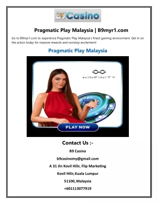 Pragmatic Play Malaysia  B9myr1.com