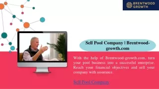 Sell Pool Company Brentwood-growth.com