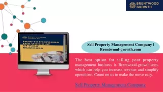 Sell Property Management Company Brentwood-growth.com