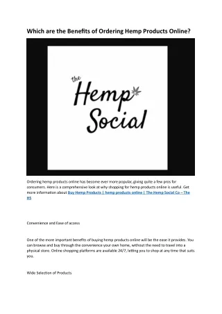 The Hemp Social - hemp cbd products