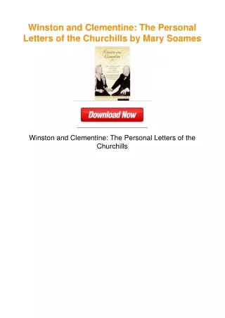 Winston and Clementine: The Personal Letters of the Churchills by Mary