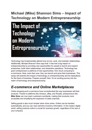 Key Technological Advances Transforming Entrepreneurship