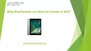 Why iPad Rentals are Ideal for Events in KSA?