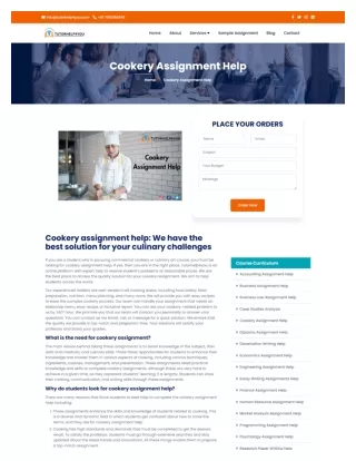 Skilled Cooking Assignment Assistance: Advance Your Culinary Education