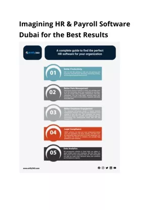 Imagining HR & Payroll Software Dubai for the Best Results