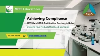 METS Lab SASO Certificate Services in Dubai