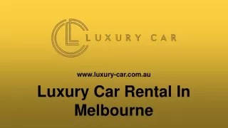 Luxury Wedding Car Hire in Melbourne