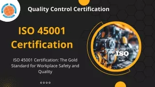 ISO 45001 Certification | Quality Control Certification