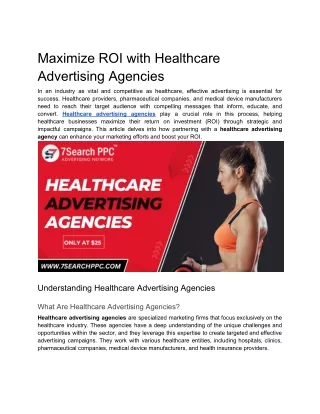 Maximize ROI with Healthcare Advertising Agencies