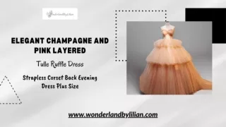 Buy Pink Layered Tulle Evening Dress From WonderlandByLilian