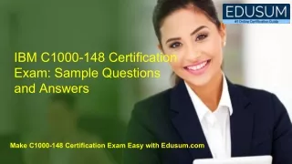 IBM C1000-148 Certification Exam: Sample Questions and Answers