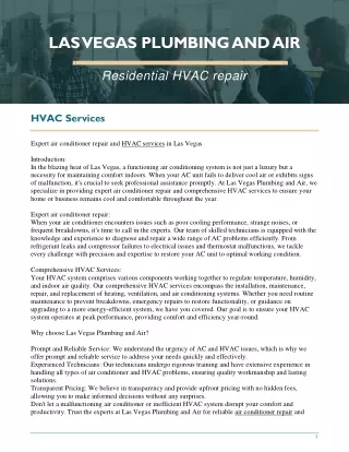 HVAC services