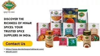 Discover the Richness of Minar Spices: Your Trusted Spice Suppliers in India