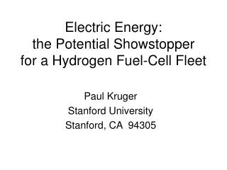 Electric Energy: the Potential Showstopper for a Hydrogen Fuel-Cell Fleet
