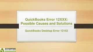 Best tips for fixing QuickBooks Desktop Error 12152