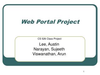 Web Portal Project
