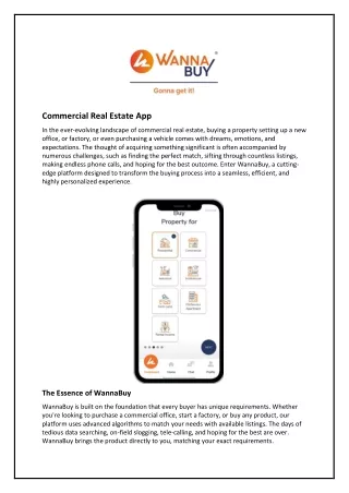 Commercial Real Estate App