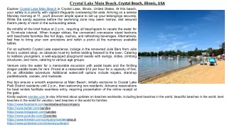 Crystal Lake Main Beach: Camping, Fishing, Hiking & More | Crystal Lake, Illinoi