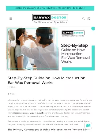 The Microsuction Ear Wax Removal Works in London