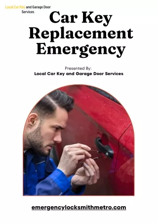 Urgent Car Key Replacement Emergency Services by Local Car Key and Garage Door Services